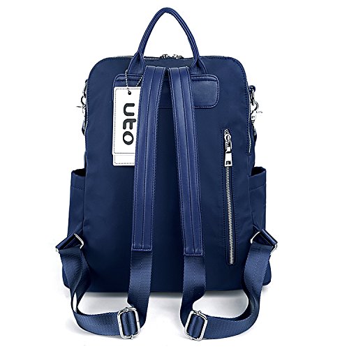 UTO Mujer Mochila Monedero 3 Maneras Oxford Impermeable Paño Nylon Señoras Bolsa de Hombro Azul