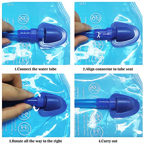 UTOBEST Bolsa de Agua para Mochilas Hidratación 1L Ciclismo Camping Senderismo Excursionismo