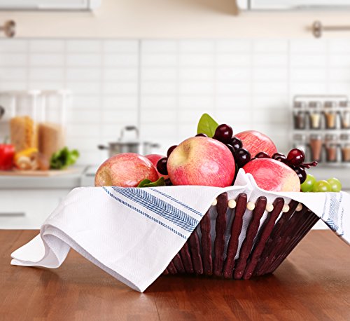 Utopia Towels - Paño de Cocina Lavable a máquina de algodón Cocina Blanca Paños de Cocina Toallas de té Toallas (38 x 64 cm, Azul)