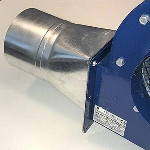 Uzman-Versand OBR-200M - Ventilador radial con regulador de velocidad, brida y tubo flexible de aluminio