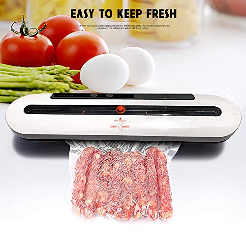 Vacío Envasado Máquina Envasadora Alimentos Conservación Almacenamiento con 10 Sellador Bolsas Húmedos Comida Frescos Automático Selladora Cortador Kitchen Comida Frescos sous vide Carne Cocción Hogar