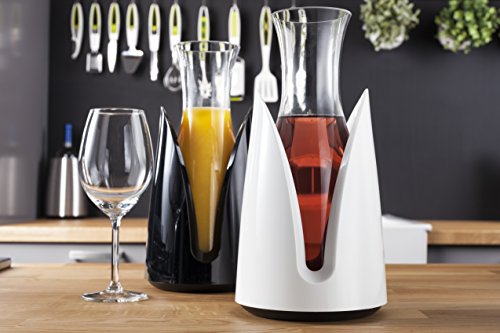 Vacu Vin Tomorrw's Kitchen 3645460-Jarra, Permite Enfriar Bebidas instantáneamente sin Hielo, Color Negro Jarra Enfriadora, Cristal, 30.2x15x15 cm