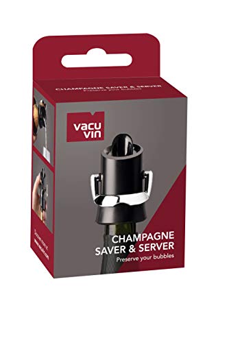 Vacuvin Vacu Vin 18804606 Tapón Conservador de Cava Servidor, Negro