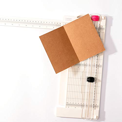 Vaessen Creative Cortadora de Papel + Base para Marcar 4.5”Â Vaes, Blanco, 30.5 X 11.4 X 2 cm
