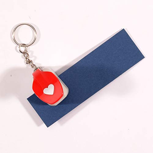 Vaessen Creative Mini Perforadora Llavero de Diseño de Corazón, XS, Rosa, 14.5x10.0x5.1 cm