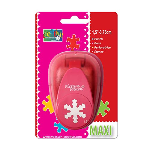 Vaessen Creative Perforadora de Papel, Copo de Nieve, Talla L, Para Proyectos DIY, Scrapbooking, Creación de Tarjetas y Más