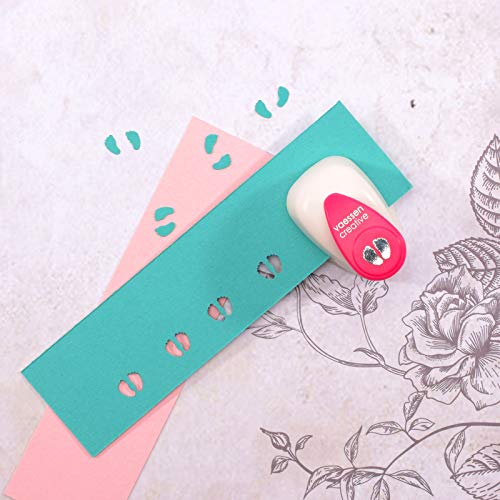Vaessen Creative Perforadora de Papel, Pies de Bebe, Talla XS, Para Proyectos DIY, Scrapbooking, Creación de Tarjetas y Más