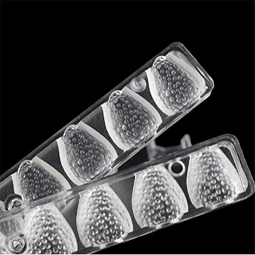 Vak Fresa Forma Cocina Fuente de Horno Bandeja Hornear Chocolate Moldes, 3D Policarbonato Horno, Plástico Plato Pastelería Herramientas para Caramelos Postre Jelly Galleta Hielo Tarta - 14.5x28x2.5cm