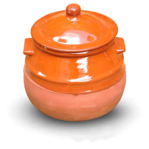 Valdearcos - Cazuela de barro para guisos (2 L, 20 x 21 cm), color marrón