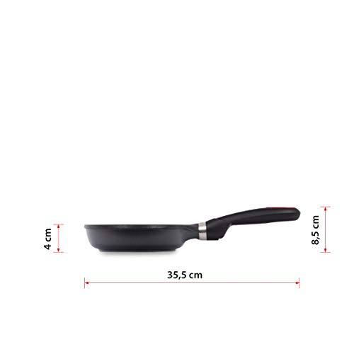 Valira Origen Gas-Vitro | Sartén Aluminio Fundido Hecha en España, Negro, ø 16cm