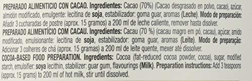 Valor Cacao Soluble Negro 70%, 6 de 300 g (Total 1800 g)