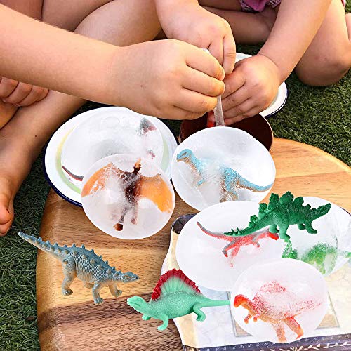 vamei Juguete de Dinosaurio con Figuras de Dinosaurio y Globos Huevos de Dinosaurio congelados Juego de Fiesta Bricolaje y Manualidades Regalos de Dinosaurios para niños