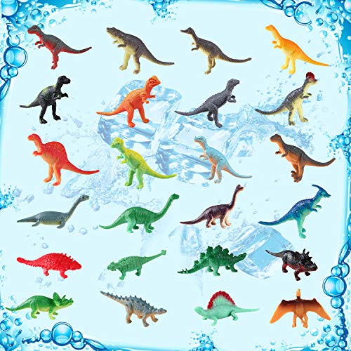 vamei Juguete de Dinosaurio con Figuras de Dinosaurio y Globos Huevos de Dinosaurio congelados Juego de Fiesta Bricolaje y Manualidades Regalos de Dinosaurios para niños