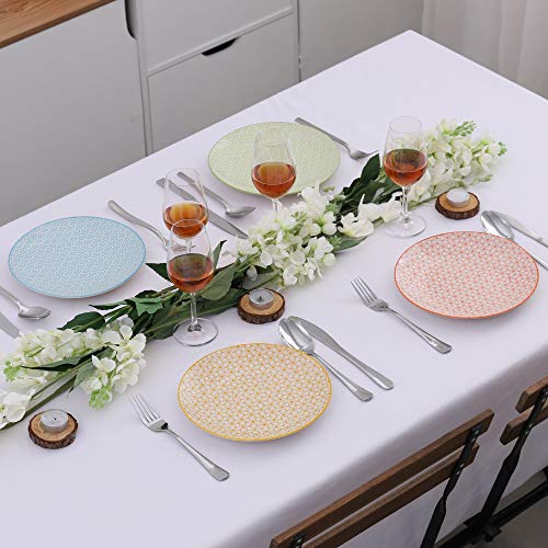 Vancasso Natsuki Plato de postre de porcelana, 4 piezas Plato de plato de pastel, Plato plano para el desayuno