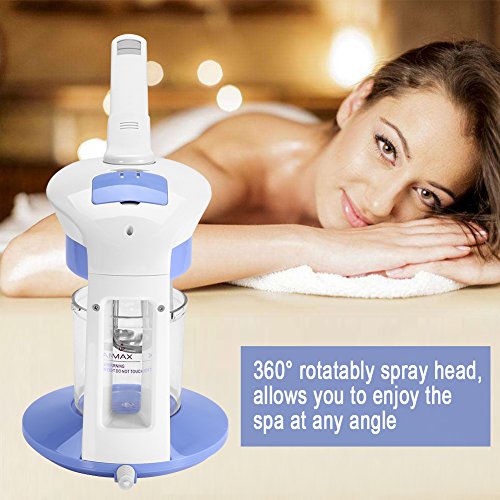 Vaporizador de cara humidificador nano-ionico portátil para máquinas,Vaporizador Facial Hidratante con spray giratorio de 360 ​​° para el cuidado de la piel limpieza profunda desintoxicación(EU)