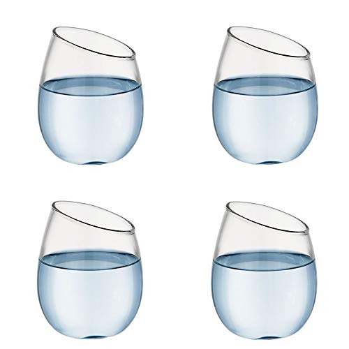 Vasos de Agua Adecuado para Whisky, Jugo, Vino, etc. Collection Uso en Casa, Restaurante y en Fiestas. 400 ml / 13.5 onzas, Apto para Microondas y Lavavajillas (Style B)