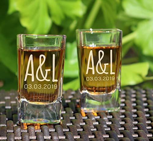 Vasos de chupito para boda, regalo de boda, fiesta de boda, copas de chupito personalizadas