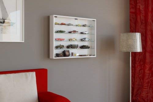 VCM mandosa L Vitrina Pared, Madera, Blanco, 60 x 80 x 10 cm