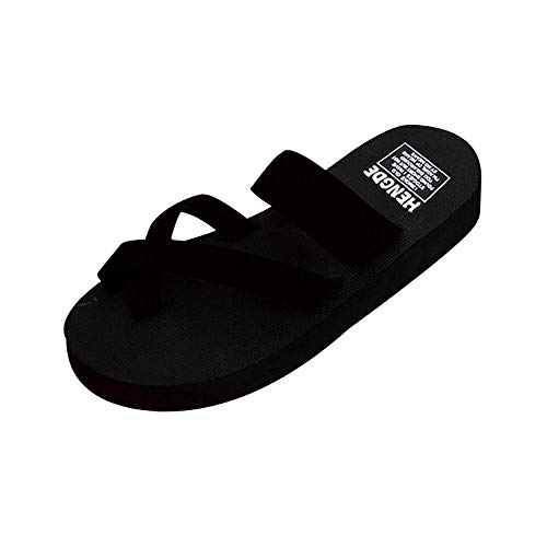 VECDY Zapatos Mujer Sandalias De Verano para Mujer Zapatillas Casuales Sandalias Planas Zapatos con Punta Abierta En La Playa Zapatillas Verano 2019 Popular(Negro, EU=39)