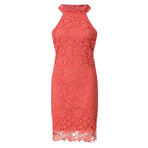 Vectry Vestidos De Playa Cortos Vestidos Casual De Mujer Vestidos Elegantes De Mujer Vestido Halter Vestidos para Comunion Mujer Vestidos Sin Espalda Cortos Vestidos Rosa
