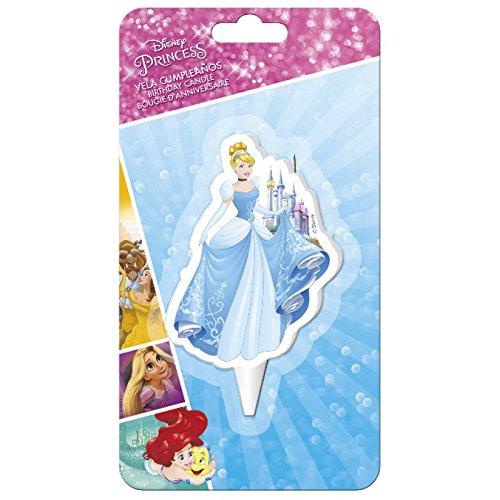 Vela para tarta de cumpleaños Disney con diseño de Princesa Cenicienta, producto oficial de Dekora, 7,5 cm, W505