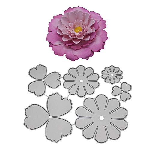 VEMOW Troquelado Kit Gofrado Troquelado Marcapáginas de acero para ventana diseño de flores color plateado (H)