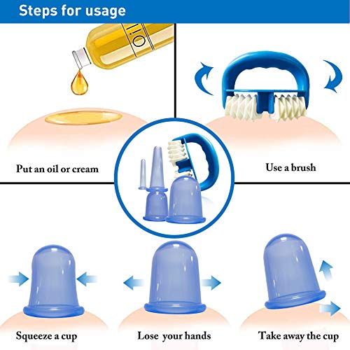 Ventosas Celulitis, Ventosa Anticelulitica, Cellulite Cup, Adecuado para glúteos, Abdomen, Brazos, Piernas, Etc anticelulítico, Reduce grasa, Antienvejecimiento