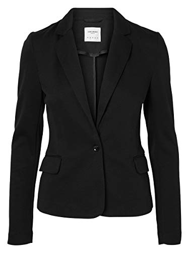 Vero Moda Vmjulia Ls Blazer Dnm Noos, Chaqueta de Traje para Mujer, 38, Negro (Black Black), 42