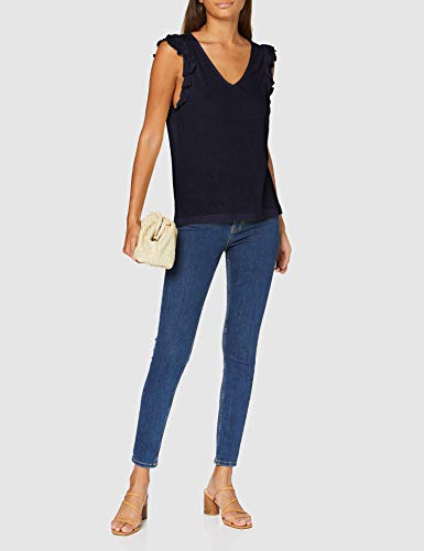 Vero Moda Vmoyella S/l Top Jrs Camiseta, Cielo Nocturno, XS para Mujer