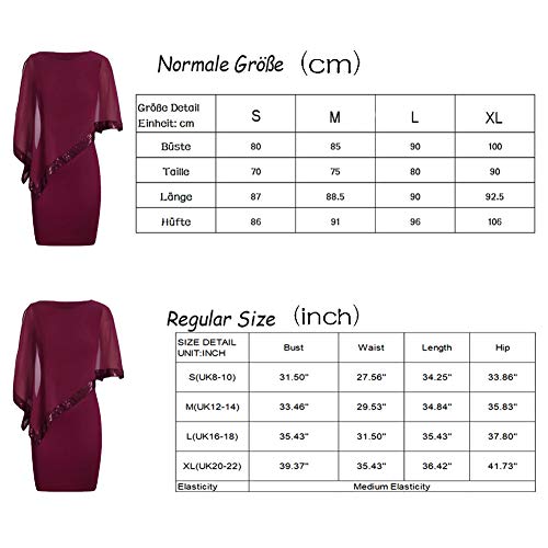 Vestido Mujer Sin Manga Color sólido Cuello redondo Talla Grande Vestidos Con Gasa Mantón Coctel Vestido Mini Vestidos de fiesta Corta para Mujer Azul 48-50