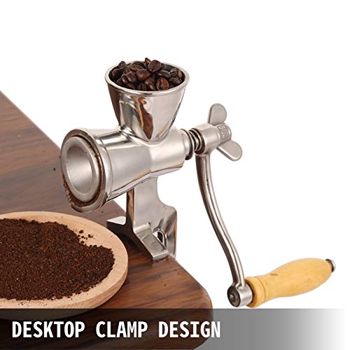 VEVO Molinillo de Granos de Café de Acero Inoxidable Molino de Cereales Manual Molinillo de Café Manual