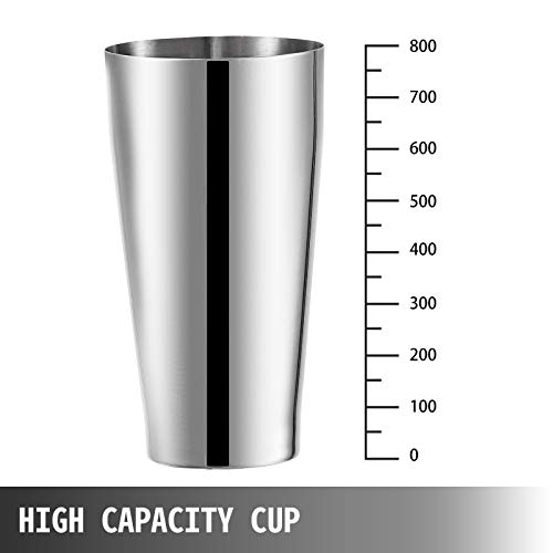 VEVOR Milkshake Maker 700 ML 180W Milkshake Fabricante De Acero Inoxidable Batidora de Helado Batidora De Bebidas Comercial para Cafeteria Restaurante Bar