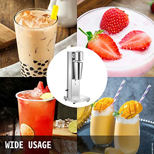 VEVOR Milkshake Maker 700 ML 180W Milkshake Fabricante De Acero Inoxidable Batidora de Helado Batidora De Bebidas Comercial para Cafeteria Restaurante Bar