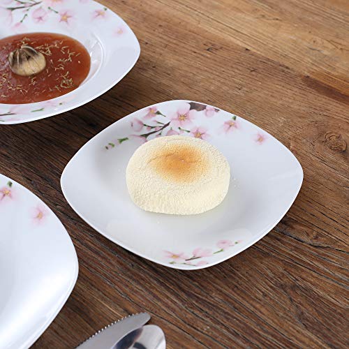 VEWEET Annie Juegos de Vajillas 60 Piezas de Porcelana con 12 Taza 175 ml, 12 Platillos, 12 Platos, 12 Platos de Postre y 12 Platos Hondos para 12 Personas