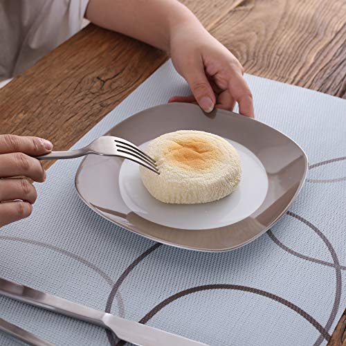 VEWEET Nikita Juegos de Vajillas 60 Piezas de Porcelana con 12 Taza 175 ml, 12 Platillos, 12 Platos, 12 Platos de Postre y 12 Platos Hondos para 12 Personas