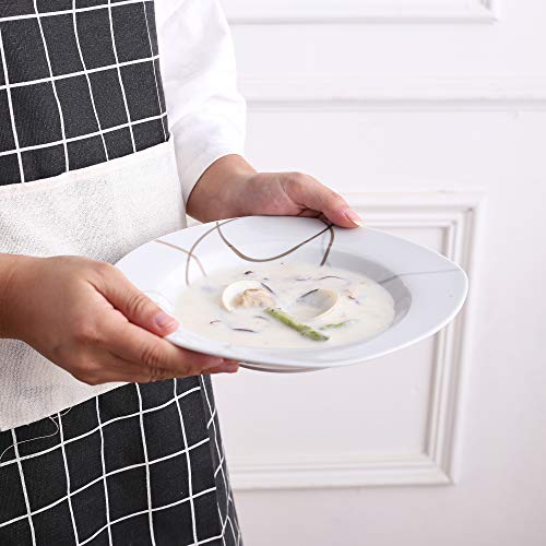VEWEET Nikita Juegos de Vajillas 60 Piezas de Porcelana con 12 Taza 175 ml, 12 Platillos, 12 Platos, 12 Platos de Postre y 12 Platos Hondos para 12 Personas