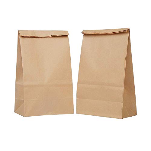 VEYLIN 120 bolsas de papel kraft marrón grandes bolsas de alimentos para sándwich, pan y verduras, bolsas de regalo para fiestas de cumpleaños, bodas (24 x 13 x 8 cm) 24 x 13 x 8 cm.