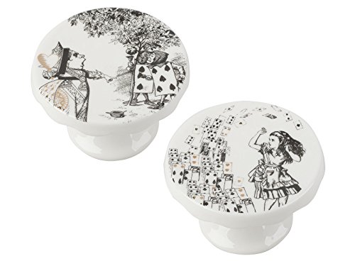 Victoria & Albert Alicia en el país de Las Maravillas Mini Cake Pedestals, Blanco, Juego de 2