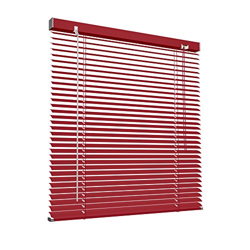 Victoria M - Persiana de aluminio, 150 x 130 cm, Burdeos