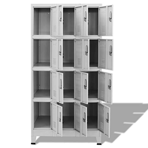 vidaXL Armario Taquilla 12 Compartimentos 90x45x180 cm Casillero Organizador