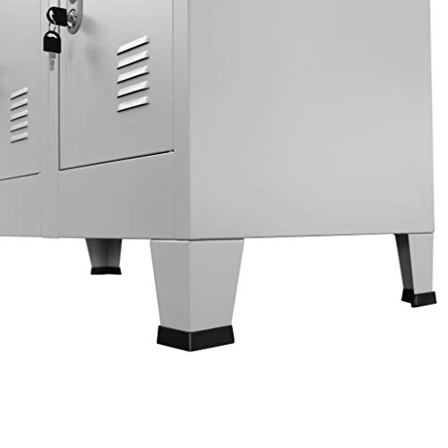 vidaXL Armario Taquilla 12 Compartimentos 90x45x180 cm Casillero Organizador