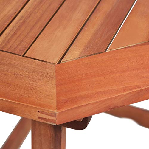 vidaXL Madera Maciza Acacia Mesa y Banco de Esquina de Balcón Muebles Terraza