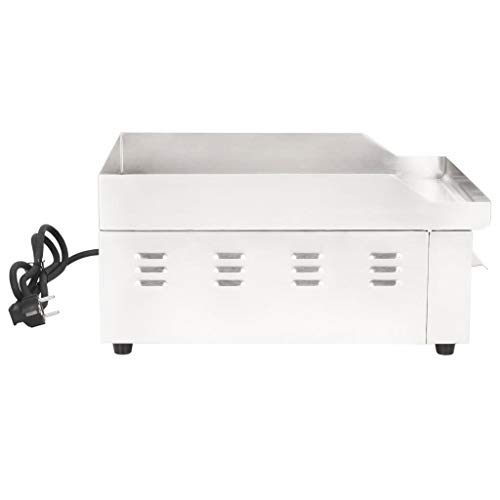 vidaXL Plancha Eléctrica de Cocina Acero Inoxidable 2000 W 36x47x22 cm Comida