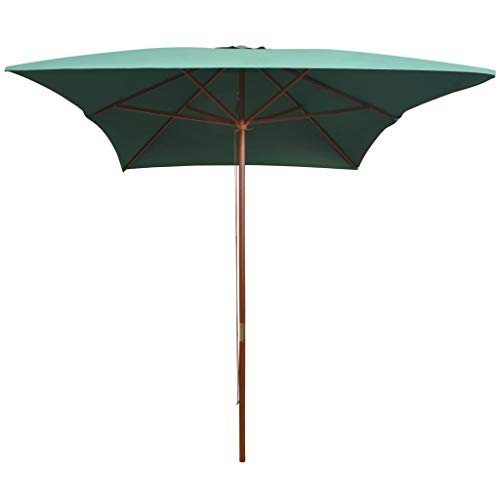 vidaXL Sombrilla de Pie Parasol Pedestal Toldo Cubierta Jardín Balcón Carpas Paraguas Playa Piscina Aire Libre Exterior Terraza Verde