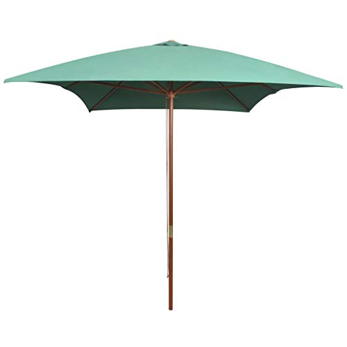 vidaXL Sombrilla de Pie Parasol Pedestal Toldo Cubierta Jardín Balcón Carpas Paraguas Playa Piscina Aire Libre Exterior Terraza Verde
