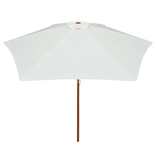 vidaXL Sombrilla de Pie Parasol Pedestal Toldo Cubierta Jardín Patio Terraza Playa Exterior al Aire Libre Protección UV Antiviento Crema