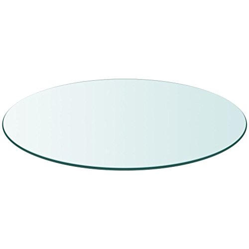 vidaXL Tablero Superficie Redonda de Mesa de Cristal Vidrio Templado 800 mm