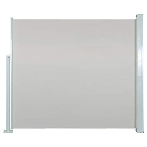 vidaXL Toldo Lateral Retráctil 120x300 cm Crema Parasoles Sombrillas Exterior