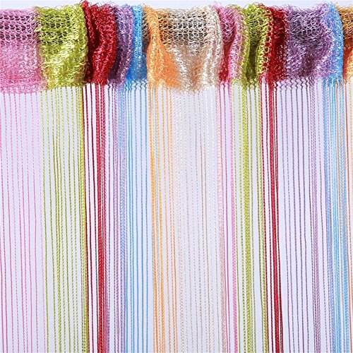 Vidillo Plata Cortina, Purpurina Panel Cortina Cadena 100 x 200 cm Plata Gotas de Rocío Blancas/Platas, Cortina de la Puerta, Le Ayudará a Mantener Alejadas las Indeseadas Moscas (Multicolor)