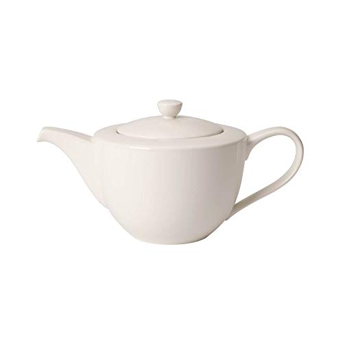 Villeroy & Boch For Me Tetera para 6 personas, 1,3 l, Porcelana Premium, Blanco